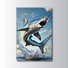 Maxcorners Shark Fishing Rainbow Splash Action Personalized Name 3D Poster