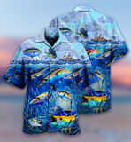 Maxcorners Fishing Love Fish Love Ocean Hawaiian Shirt