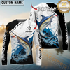 Maxcorners Fishing Water Flow Custom Name & Team Name 3D Shirts