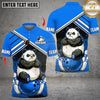 Maxcorners Bowling Angry Panda Multicolor Customized Name, Team Name 3D Shirts
