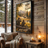 Maxcorners Wildlife Outdoor Northern Lights Hunting Personalized Canvas Wall Art