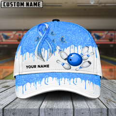 Maxcorners Bowling Awereness Edition Multicolor Personalized Name 3D Cap