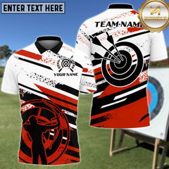 Maxcorners Archery Man Graffiti Personalized Name 3D Shirt