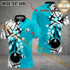 Maxcorners Double Faced Bowling Jersey Multicolor Option Customized Name, Team Name 3D Polo Shirt