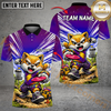 Maxcorners Shiba Inu Disc Golf Action Polo Personalized Name, Team Name 3D Shirt (4 Colors)