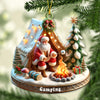 Maxcorners Custom Name Camping Ornament, Camping Christmas Decoration 2D Flat LM2211