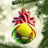 Maxcorners Custom Name Tennis Ornament, Tennis Christmas Gift 2D Flat LM2111