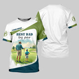 Maxcorners Custom Best Dad By Par Golf Polo Shirt, Father And Son Shirt, Gift For Golfers