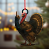 Maxcorners Personalized Funny Turkey Acrylic Ornament - Hilarious Christmas Decoration for Hunters LM0411