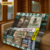 Maxcorners Eat Sleep Fish Custom Name Blanket, Fishing Blanket, Gift For Fishing Lover, Presents For Fishermen LM0201