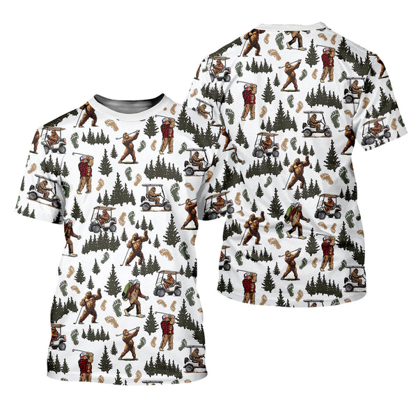 Maxcorners Bigfoot Sasquatch Men's Golf Polo Shirt, Funny Golf Shirt, Men Golf Gifts