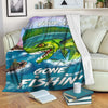 Maxcorners Gone Fishin Mahi-mahi Customized Name 3D Quilt - Blanket