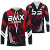 Maxcorners Red BMX Cycling Customize Name 3D Shirts