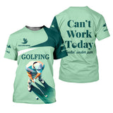Maxcorners Can't Work Today Feelin Under Par Custom Men's Golf Polo Shirt, Funny Golf Shirt, Gift For Golfers