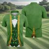 Maxcorners St Patrick's Day Leprechaun Costume Print Golf Tops For Men, Polo Shirts For Men, Golf Shirts For Men