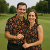 Maxcorners Autumn Bigfoot Forest Pattern Polo Shirt, Women’s Golf Apparel, Hawaiian Golf Shirt, Golf Tops For Women LM1507