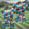 Maxcorners Cool Rooster Beach Vacation Hawaiian Golf Shirt, Golf Polo For Women, Printed Golf Shirt LM1507