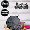 Maxcorners Personalized Wildlife Metal Sign WITH LED/WITHOUT LED - Rustic Cabin Name Sign with Deer & Bear, Mountain Lodge Outdoor Wall Art LM0110