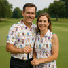 Maxcorners Colorful Western Cowboy Boots Pattern Hawaiian Golf Shirt, Ladies Golf Shirt, Women’s Golf Apparel LM1507