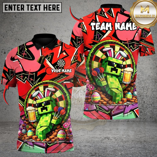 Maxcorners Darts Graffiti Pixel Darts Master Multicolor Customized Name, Team Name 3D Shirts