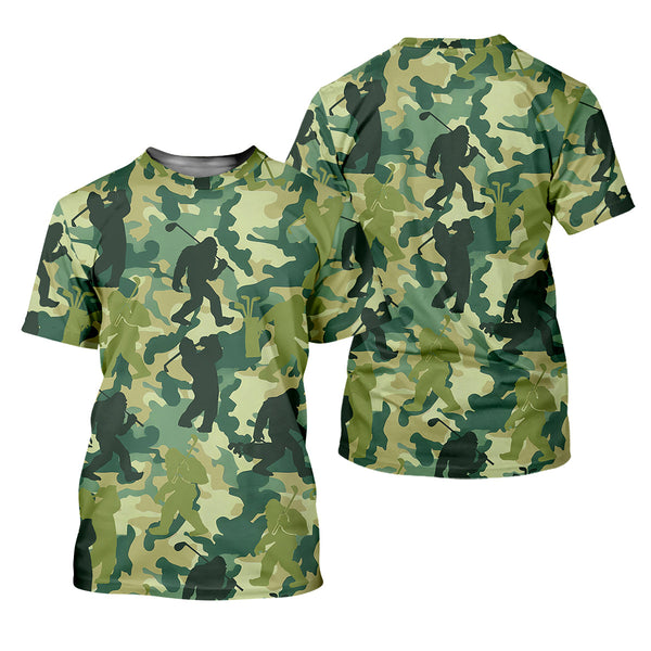 Maxcorners Bigfoot Sasquatch Men's Golf Polo Shirt, Funny Golf Shirt, Gift For Golfers