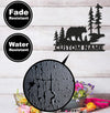 Maxcorners Personalized Bear Metal Sign WITH LED/WITHOUT LED - Rustic Cabin Name Sign, Wildlife Forest Wall Art for Lodge & Outdoor Decor LM0110