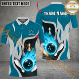 Maxcorners Falling Meteor Bowling Jersey Mutilcolor Option Customized Name, Team Name 3D Shirt