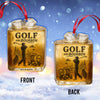 Maxcorners Golf And Bourbon Ornament, Golf Ornament Christmas Gift, Golf Decor For Golfer