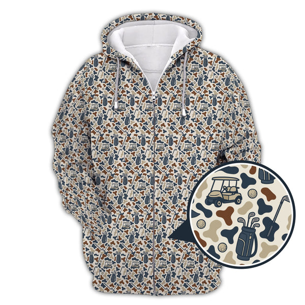 Maxcorners Funny Pattern Golf Shirt For Golfer, Crazy Golf Shirt, Golf Gift For Men