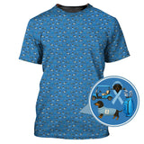 Maxcorners Funny Pattern Golf Shirt, Dachshund Golf Shirt, Prostate Cancer Golf Shirt For Men
