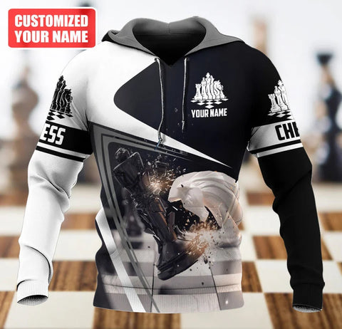 Maxcorners Checkmate Champion Chess Customized Name 3D Shirt