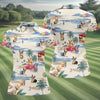 Maxcorners Cute Corgi Beach Vacation Golf Polo Shirt, Golf Shirts For Women, Ladies Golf Tops LM1507