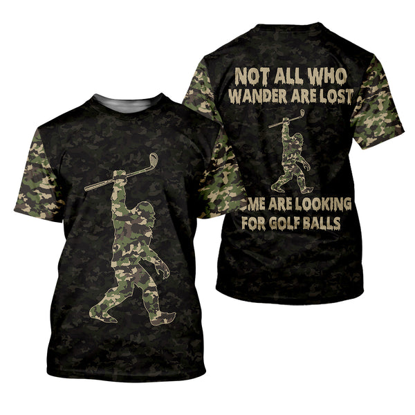 Maxcorners Funny Bigfoot Men's Golf Polo Shirt, Funny Golf Shirt, Gift For Golfers