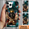 Maxcorners Bowling King Ball Crown Multicolor Personalized Name 3D Phone Case