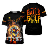 Maxcorners It Takes A Lot Of Balls To Golf Like I Do Custom Men's Golf Polo Shirt, Skull Golf Shirt, Funny Golf Shirt