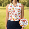 Maxcorners Beach Party Santa Christmas Golf Shirt, Women's Golf Tops, Printed Golf Shirt, Golf Polo For Women (Copy) LM1507
