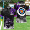 Maxcorners Archery Wolf Scratch Personalized Name, Team Name 3D Unisex Shirt