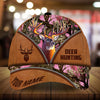 Maxcorners Premium Deer Hunting Zip Leather Pattern 3D Multicolor Personalized Cap