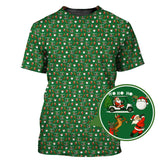 Maxcorners Christmas Golf Shirt, Hohoho Pattern Golf Shirt, Xmas Golf Shirt, Golf Gift For Men