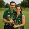 Maxcorners Hello Darkness Four Leaf Clover St Patricks Day Fun Golf Shirts For Men, St Patrick's Green Polo Shirts For Men