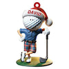 Maxcorners Custom Name Golf Santa Acrylic Ornament, Xmas Ornament, Golf Keychain, Christmas Golf Gift