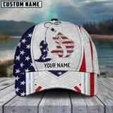 Maxcorners Bass Fishing American Dusty Style Customized Name 3D Cap