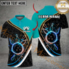 Maxcorners Bowling Neon King Multicolor Customized Name, Team Name 3D Shirts