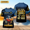 Maxcorners I Just Wanna Drink Beer And Jerk My Rod SPF Shirts, Fishing Shirts For Men, Funny Fisherman Gift