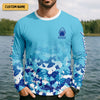 Maxcorners Custom Name Fishing Shirt for Men, Short Sleeve Saltwater Ocean Fishing Shirt, Fishing UPF Shirts