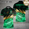 Maxcorners Darts Shirt Flaming Dartboard Lightning Strike Fire Design Multioptions Personalized Name, Team Name 3D Shirt (4 Colors)
