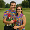 Maxcorners Psychedelic Mushroom Forest Fantasy Golf Polo, Women's Golf Polo, Printed Golf Shirt LM1507