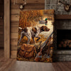 Maxcorners Hunting Dogs In Marsh Watching Ducks Fly Personalized Name Canvas