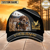 Maxcorners Dog Hunting And Duck Golden Sunset Wetland Scene Multiple Options Personalized Name 3D Cap