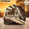 Maxcorners Dog Hunting And Duck Woodland Camo Hunting Dog Personalized Name 3D Cap
